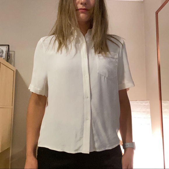 Kit & Ace Bike to Office Silk Blouse (white) - Picture 4 of 9